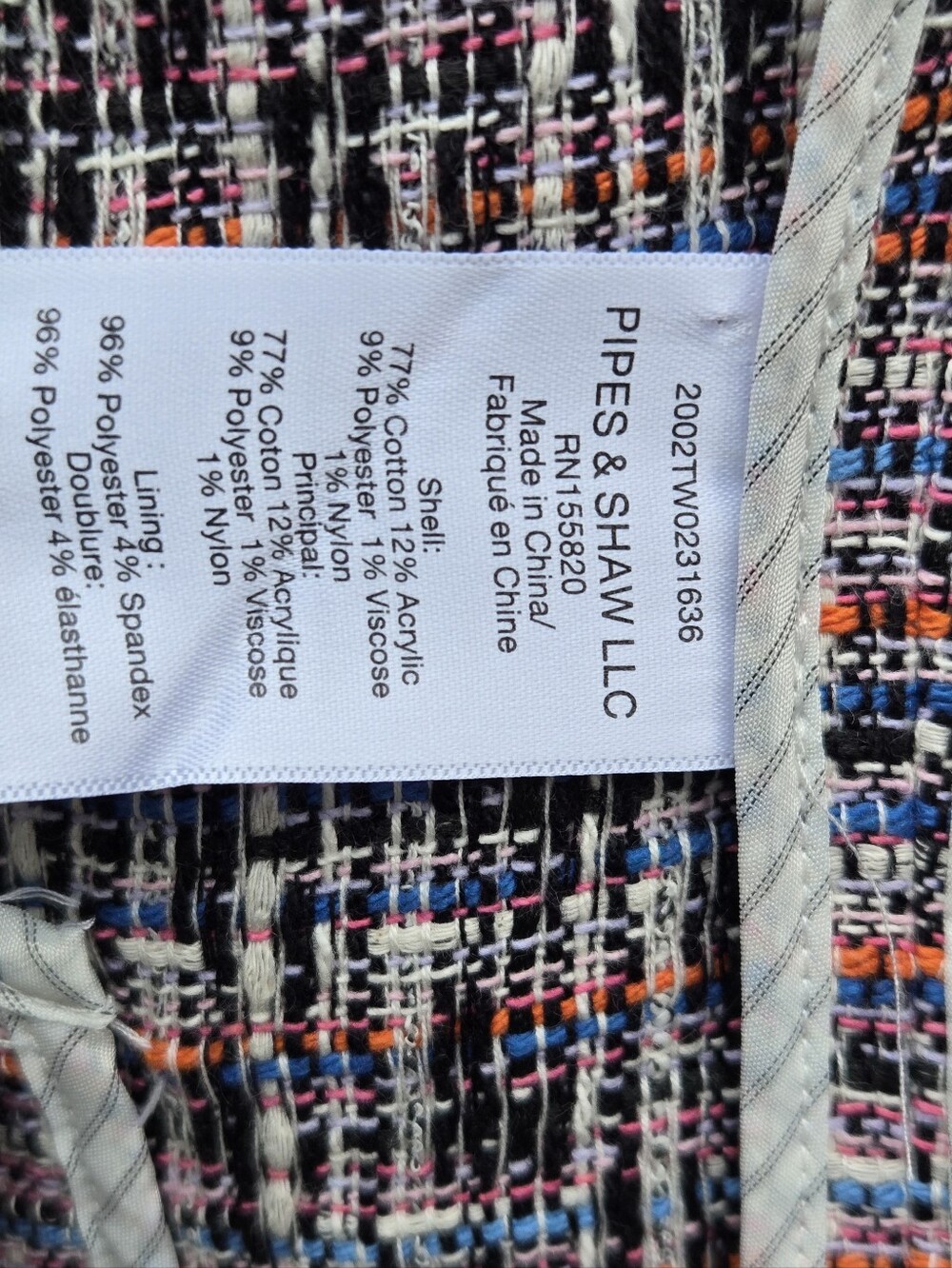 Veronica Beard Theron Tweed Blazer Jacket Size 6 Multi Double Breasted NWT $650 - Picture 11 of 16